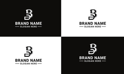 modern letter BD logo design company brand 