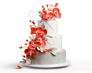 decorated wedding cake