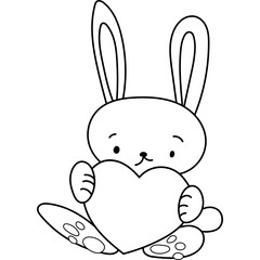 Hares Characters Coloring Book