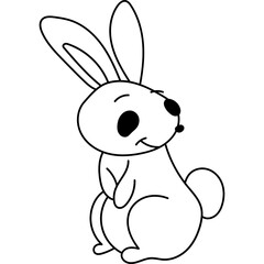 Fototapeta na wymiar Hares Characters Coloring Book