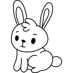 Fototapeta na wymiar Hares Characters Coloring Book