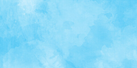 Vintage blue watercolor background with Abstract Decorative Light Blue Grunge texture, Beautiful abstract color blue texture background on white surface used as wallpaper, presentation and any design.