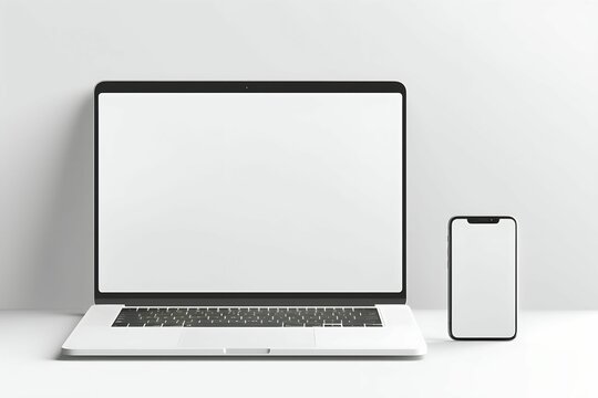 Laptop and Mobile Phone Mockup. 