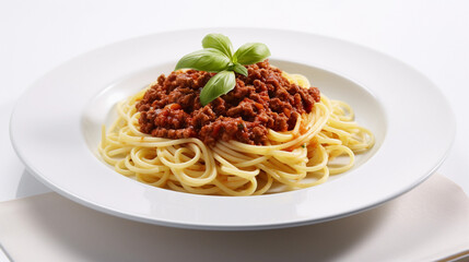 Spaghetti with Tomato Sauce and Fresh Basil Infusion