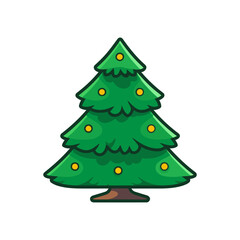 Christmas tree icon. Simple style. Vector illustration