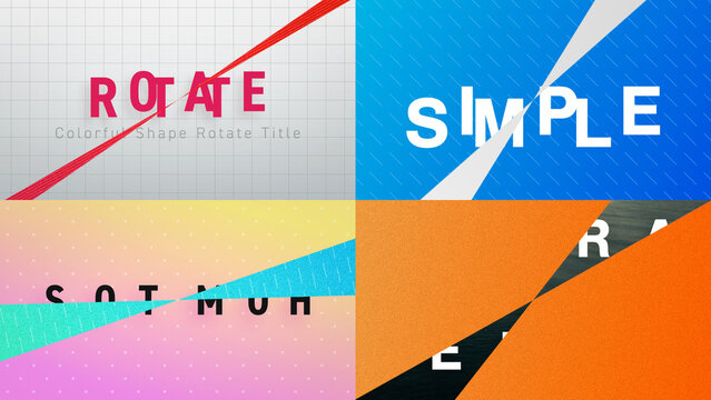 Colorful Shape Rotate Title