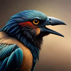Fototapeta premium close up of a bird generated by ai