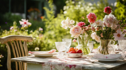 Fototapeta na wymiar Beautifully Set Table for a Memorable Wedding Reception
