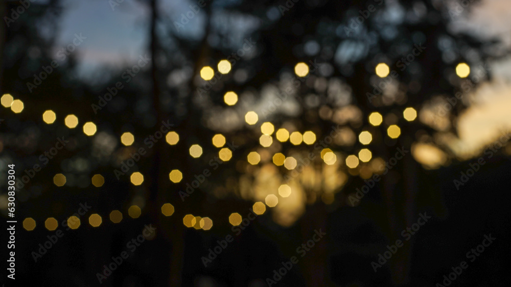 Wall mural bokeh with the horizon background