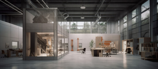 Interior of Factory, Factory Shop, Workshop, Studio, Laboratory, Control Room