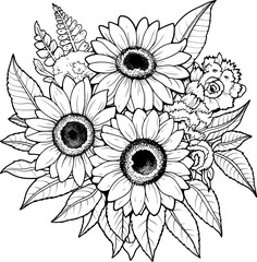 Sunflowers Illustration