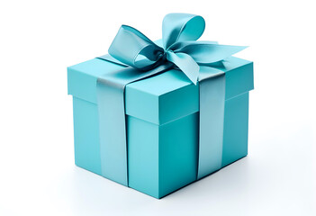 Obraz premium Gift Wrapped with a Box Isolated on White Background