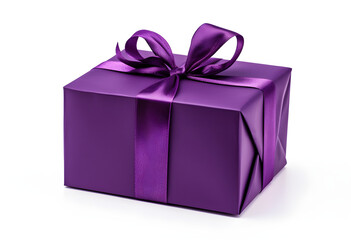 Obraz premium Gift Wrapped with a Box Isolated on White Background