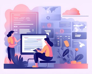 graphic isolated cartoon vector illustrations, graphic resources for websites, landing pages, and sales funnels (Generative AI) 