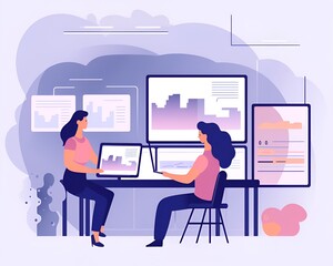 graphic isolated cartoon vector illustrations, graphic resources for websites, landing pages, and sales funnels (Generative AI) 