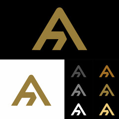 AA initial logo design, A logo, AA Letter Logo Design Template Vector EPS