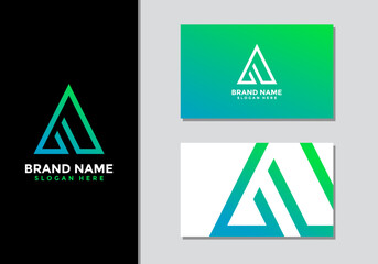 AA initial logo design, A logo, AA Letter Logo Design Template Vector EPS