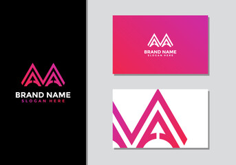 AA initial logo design, A logo, AA Letter Logo Design Template Vector EPS