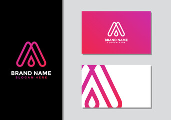 AA initial logo design, A logo, AA Letter Logo Design Template Vector EPS