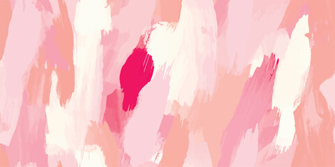 Trendy seamless pattern with pink brush strokes Fashionable template for design. Soft color palette
