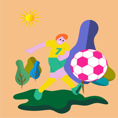 Football doodle 2023, perfect for posters, book illustrations and more.
