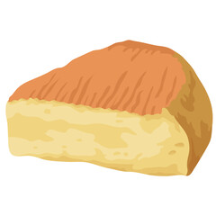 ハードタイプのチーズのイラスト素材