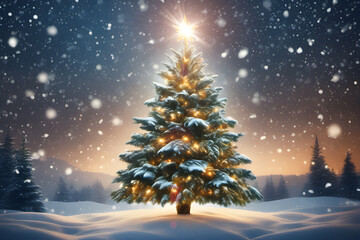 Illustration arbre de Noël.
