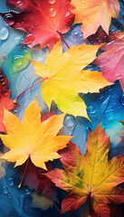 Beautiful autumn nature with vibrant and warm colors. Generative AI illustrations