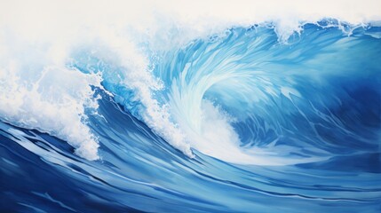 Fototapeta na wymiar Powerful and majestic wave crashing in the ocean