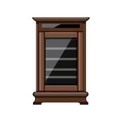 drink wine cabinet cartoon. wood shelf, restaurant rack, ry cellar drink wine cabinet sign. isolated symbol vector illustration
