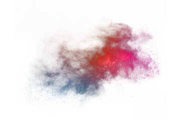 Colorful powder explosion. Colored cloud. Colorful dust explode. Paint Holi.