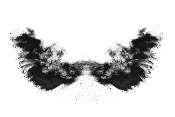 Freeze motion of black powder exploding or throwing black powder.