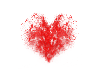 Abstract design of red dust cloud. Particles explosion 