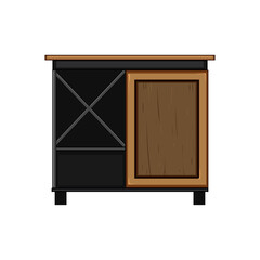 alcohol wine cabinet cartoon. drink wood, shelf restaurant, rack ry alcohol wine cabinet sign. isolated symbol vector illustration