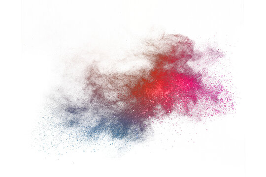 Colorful powder explosion. Colored cloud. Colorful dust explode. Paint Holi.