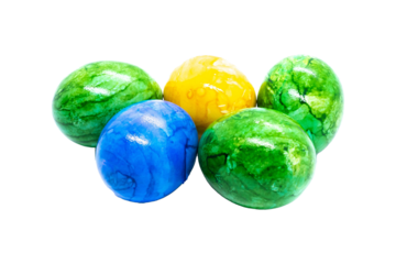 Bunte Ostereier freigestellt