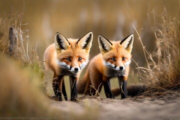 Obraz premium red fox vulpes