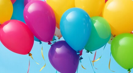 colorful balloons on colored background, colorful balloons background
