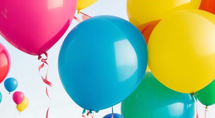 colorful balloons on colored background, colorful balloons background