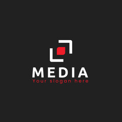 Media Logo Design. Minimalist logo design