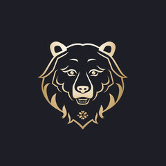 Fototapeta premium bear head logo design