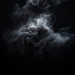 Fototapeta premium smoke. dry ice smoke, swirling smoke with a black background.