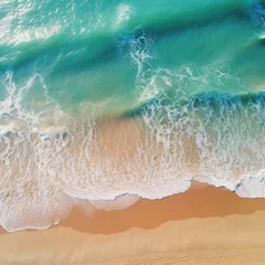 Gordijnen Turquoise Ocean Waves Background © Sasikharn