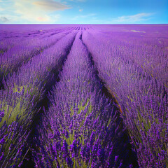 The gentle breeze rustles the lavender, creating a soothing melody in the fields