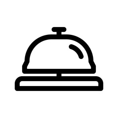 Hotel bell line icon. Vector graphics