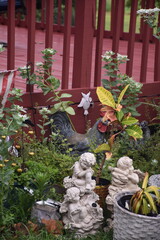Flowers and Decorations in a Garden