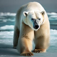 Obraz na płótnie Canvas white bear snow bear, bear on ice grizzly bear