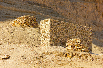 Archaeological excavations in Egypt on the Nile