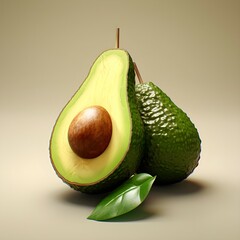 avocado on a light background