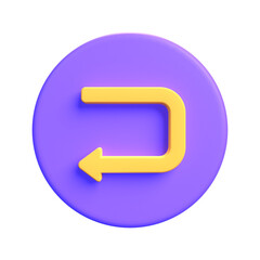 previous symbol 3d icon design